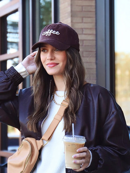 Coffee Corded Baseball Cap