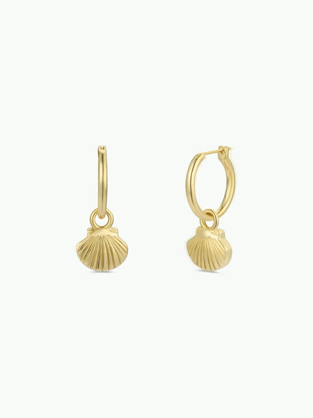 {JaxKelly} Seashell Hoop Earrings