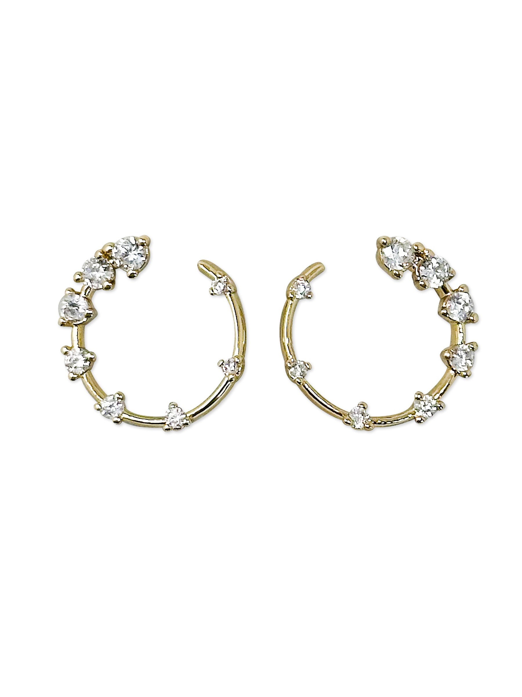 Ripple Side Hoop Earrings