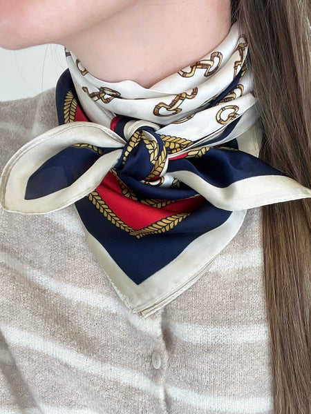 Nautical Chain Link Silk Scarf