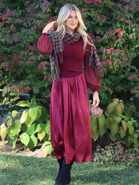 Ribbed Sweater & Cami Dress Set