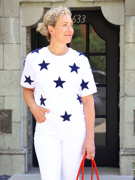Stars Short Sleeve Sweatshirt