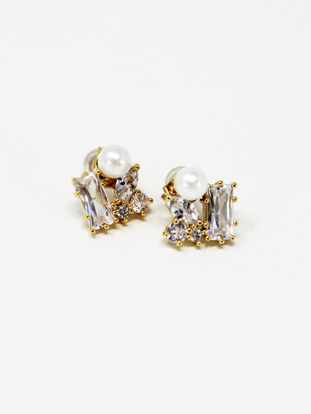 Pearl Cubic Mix Earring