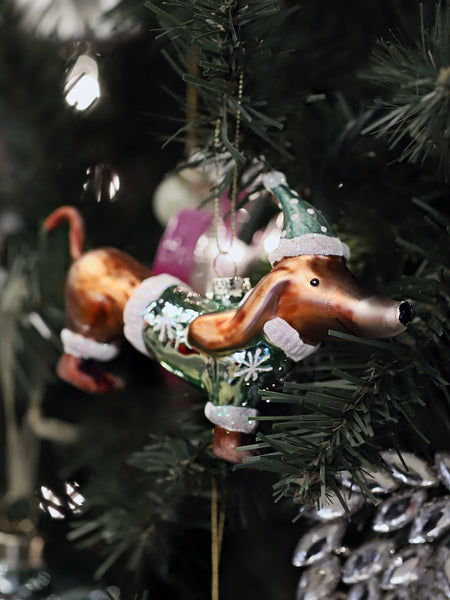 Holiday Sweater Dog Ornament