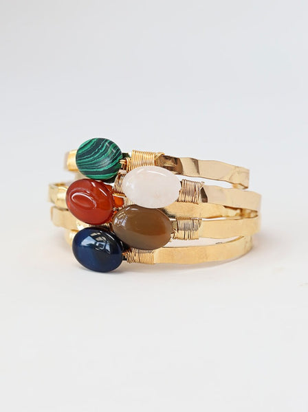 Cuff with Stone Bracelet
