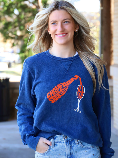 Champaign Saturdays Mineral Wash Crewneck Sweatshirt