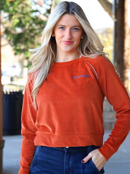 Champaign Saturdays Embroidered Velour Crewneck