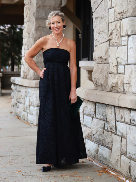 Laney Strapless Textured Maxi Dress