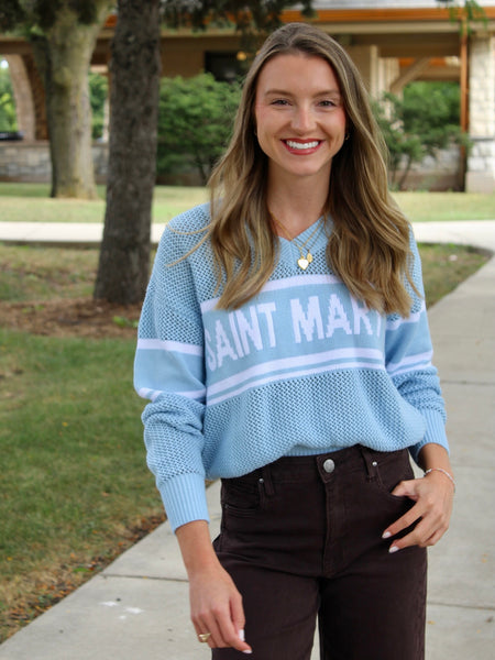 * PRE-ORDER * Saint Mary's Crochet Open Knit Sweater