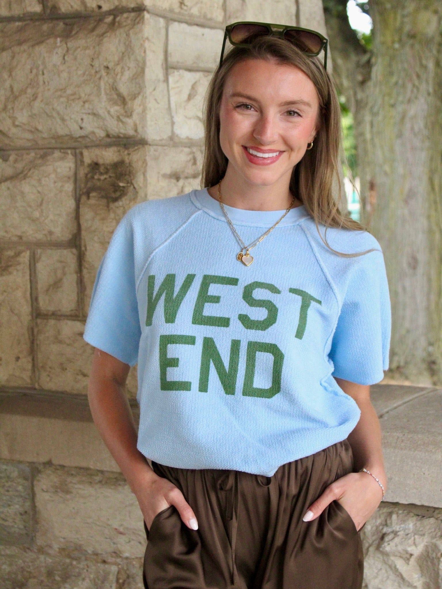 West End Reverse Terry Slub Short Sleeve Crewneck
