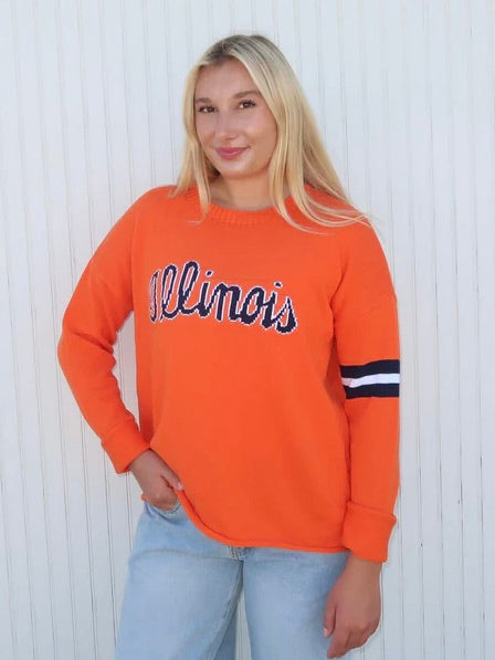 Illinois Script Varsity Sweater
