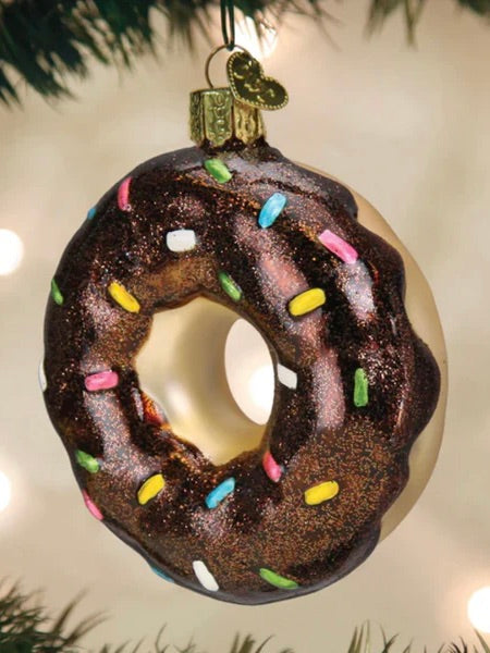 Chocolate Sprinkles Donut Ornament