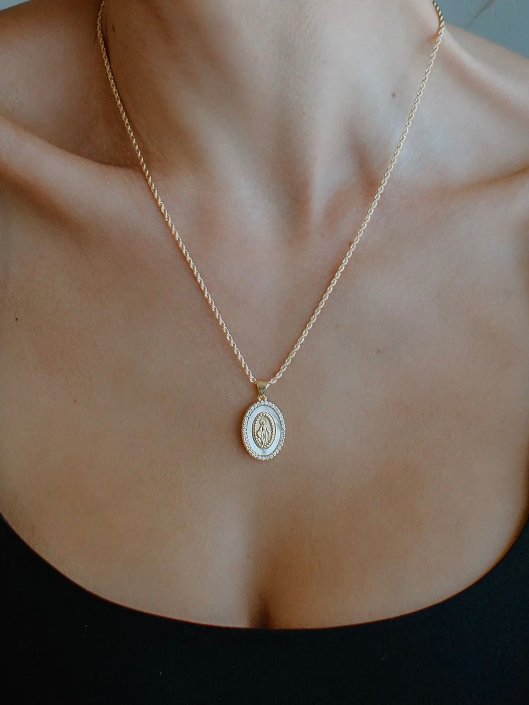 Joy Dravecky Holy Mother Mary Necklace