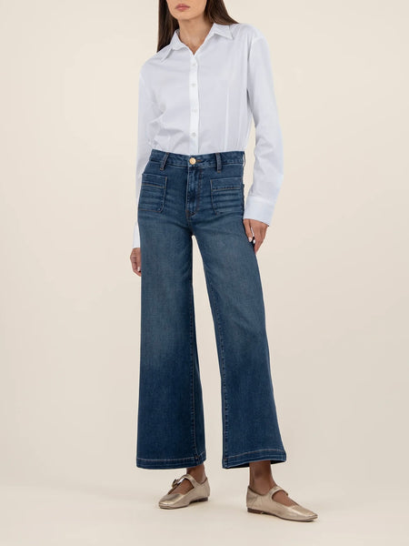 Kut Jeans : Meg High Rise Wide Leg with Patch Pocket