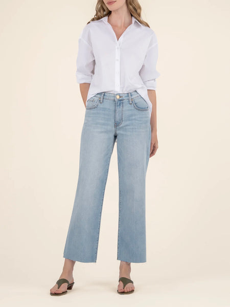 Kut Jeans : Charlotte High Rise Culottes with Raw Hem