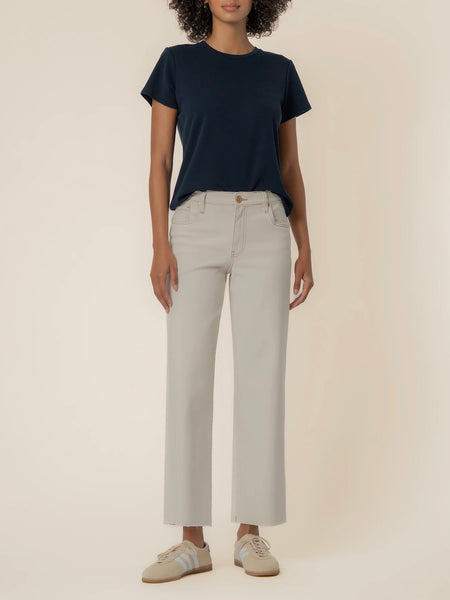 {Kut Jeans} Charlotte High Rise Wide Leg with Raw Hem