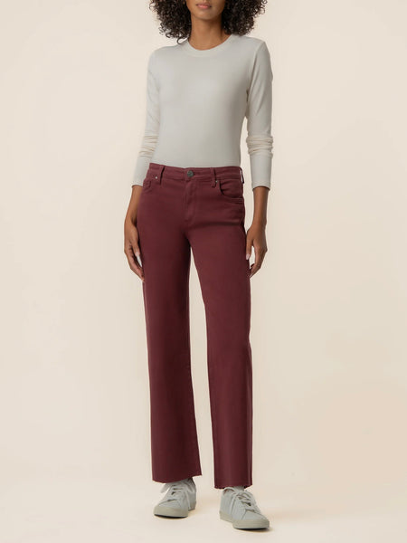 Kut Jeans Charlotte High Rise Wide Leg With Raw Hem