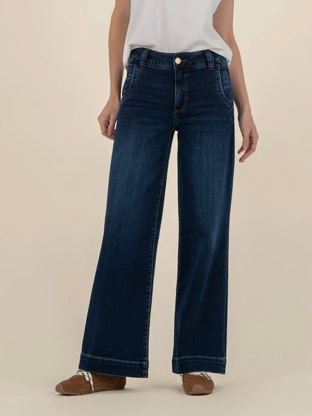 Kut Jeans : Meg High Rise Over Size Wide Stitch