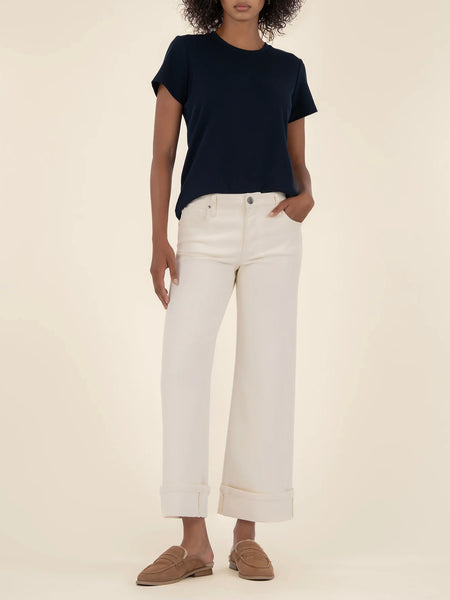 Kut Jeans : Meg High Rise Fab Ab Wide Leg