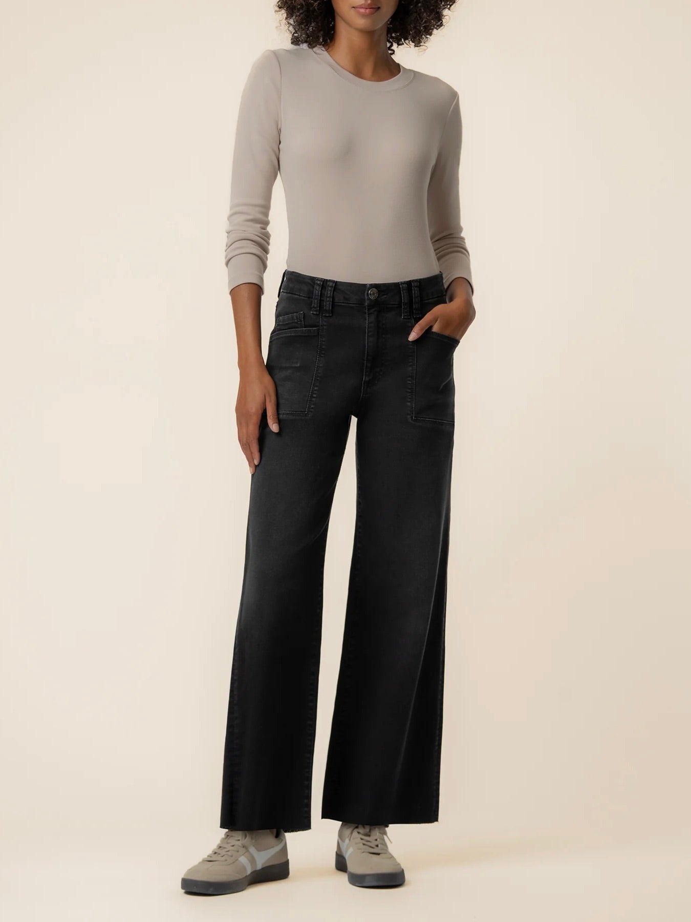 Kut Jeans Meg High Rise Wide Leg Front Pockets