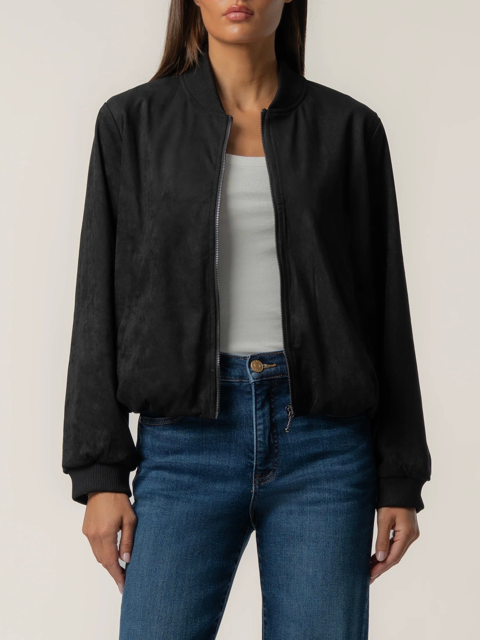 Kut from the Kloth Kensie Faux Suede Zip Front Jacket