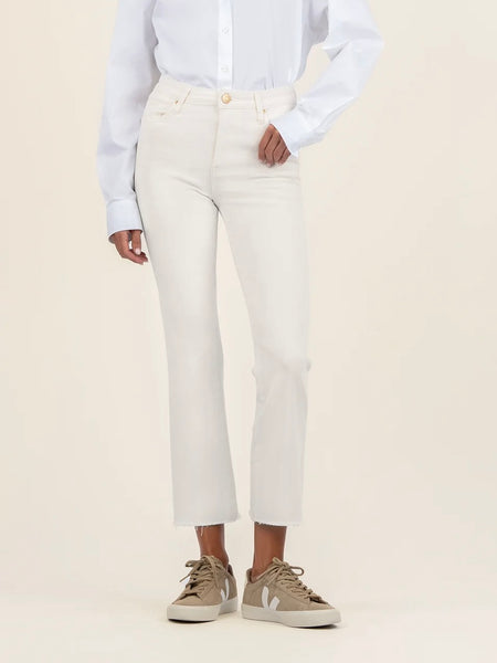 Kut Jeans : Kelsey High Rise Ankle Flare with Raw Hem