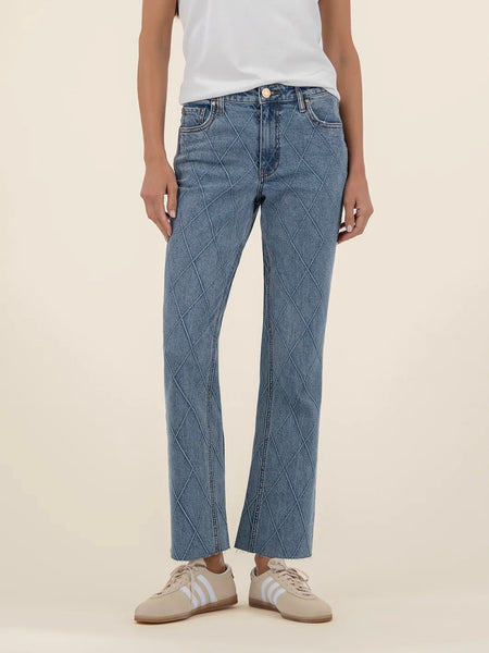 Kut Jeans : Kelsey High Rise Fab Ab Ankle Flare Leg