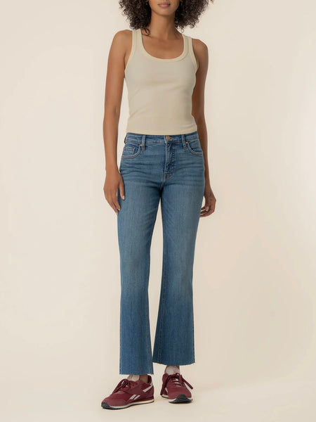 Kut Jeans : Kelsey High Rise Fab Ab Ankle Flare