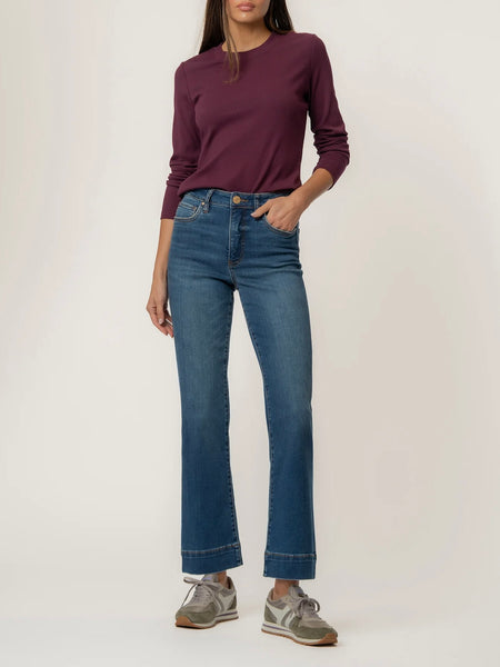 Kut Jeans : Kelsey High Rise Fab Ab Ankle Flare with Wide Hem