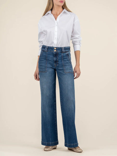 Kut Jeans : Jodi High Rise Wide Leg Patch Pocket