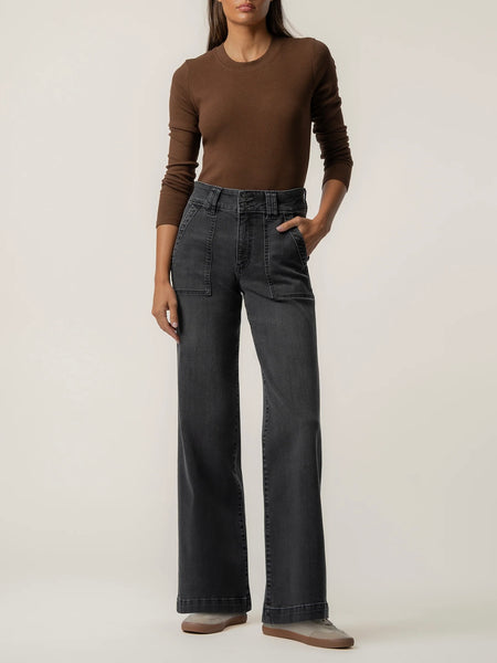Kut Jeans Jodi High Rise Straight Leg Chop Pocket