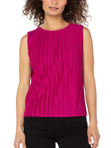 {Liverpool} Sleeveless Crew Neck Knit Top