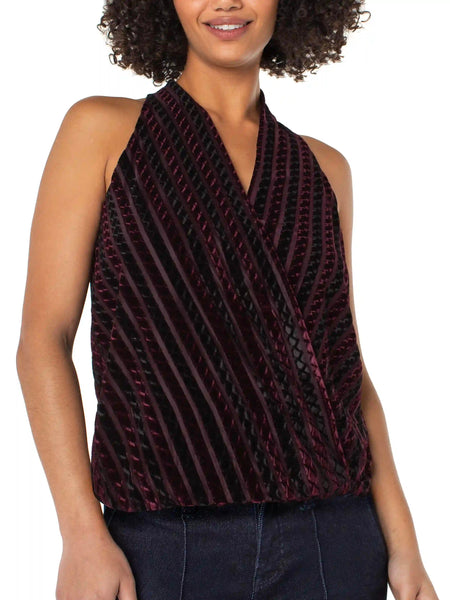 {Liverpool} Sleeveless Crossover Knit Top