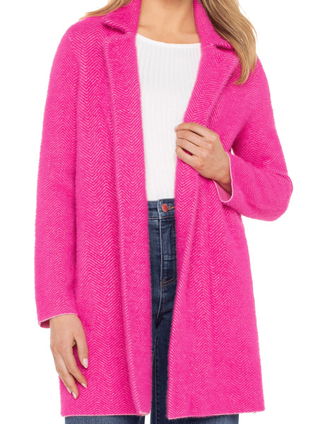 {Liverpool} Long Sleeve Open Front Sweater Coat