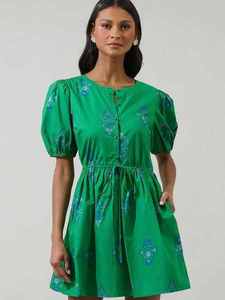 Halina Floral Alba Short Dress