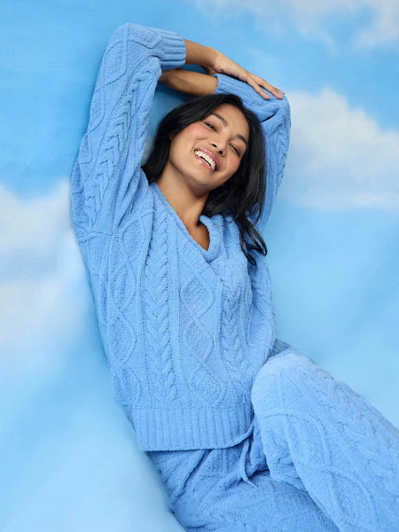 Cozy Chenille Cable Knit Pullover