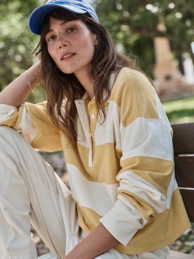 {Marine Layer} Rugby Polo Crop