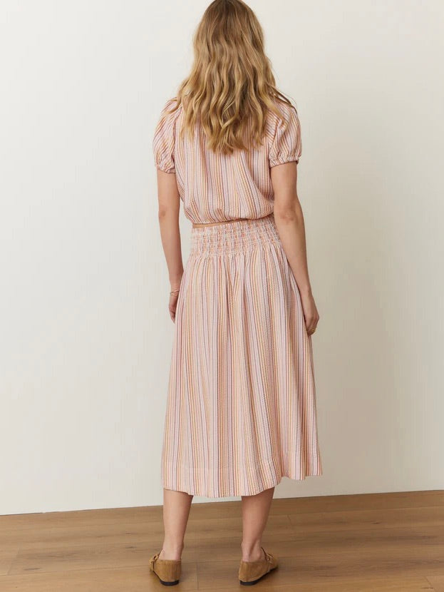 {Marine Layer} Bea Seersucker Midi Skirt