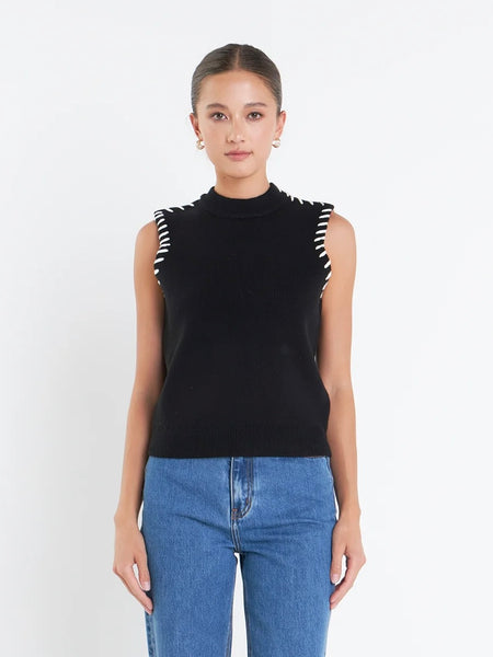 Natalie Sleeveless Knit Vest