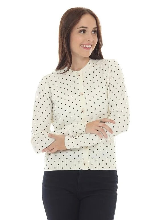 Petite Polka Dot Cardigan