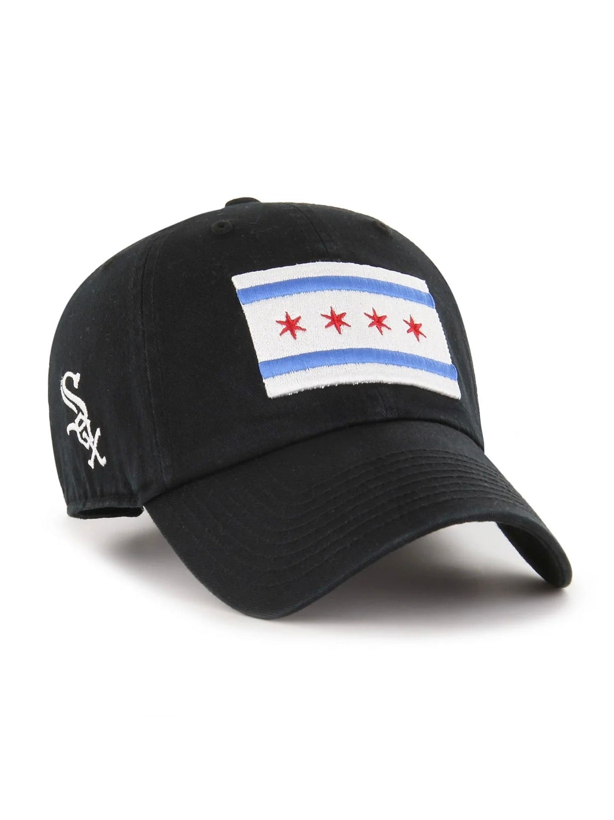 Chicago Flag White Sox Logo Clean Up Hat