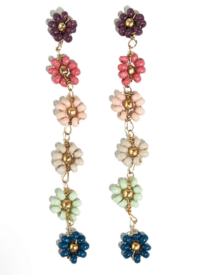 Amanda Flower Dangle Earring