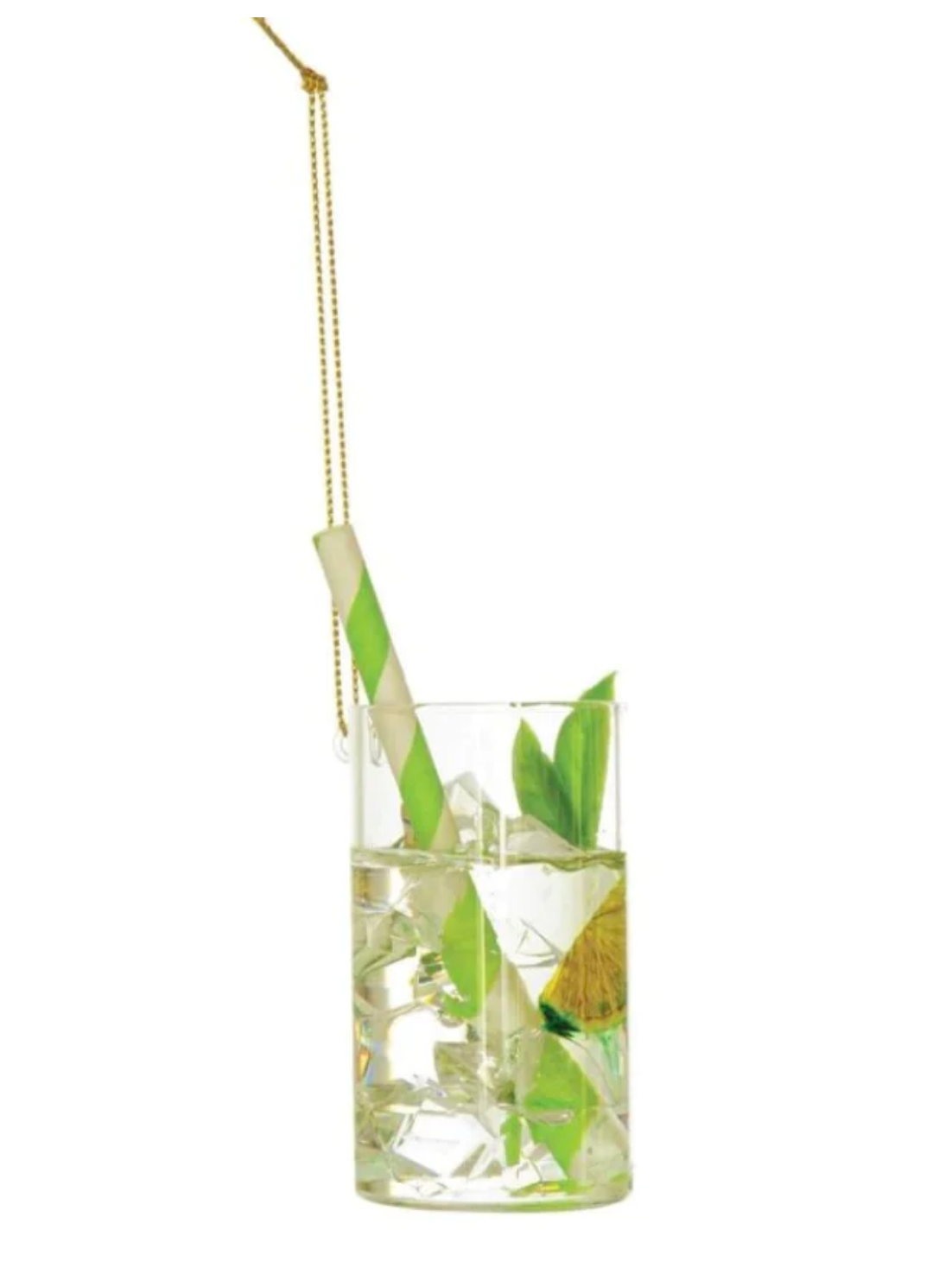 Lime Straw Charm