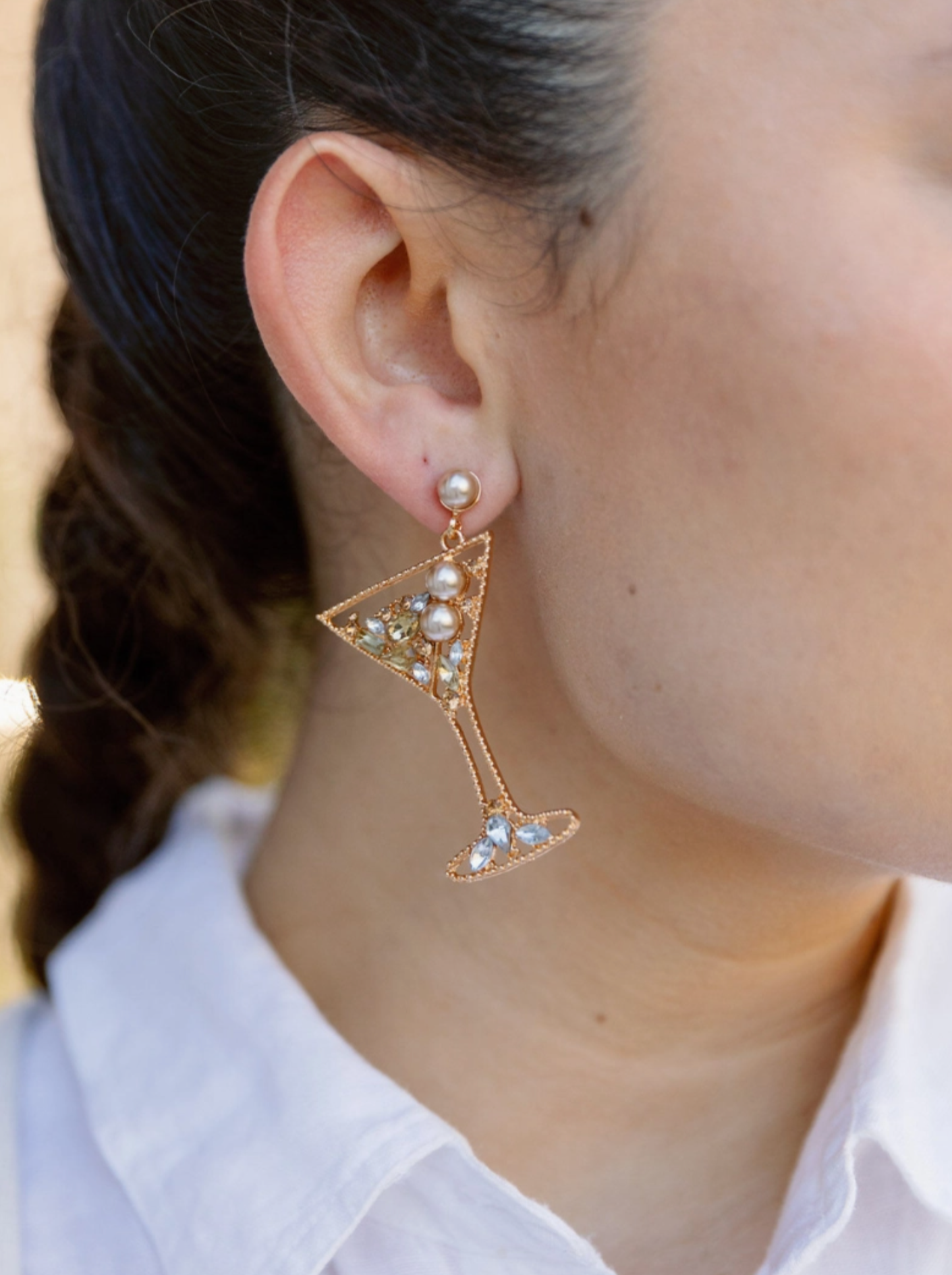 Pearl Martini Earrings