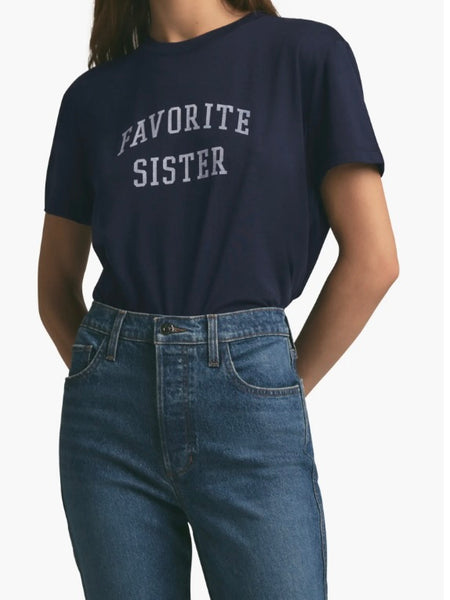 {Favorite Daughter} Favorite Sister Cropped Collegiate Tee