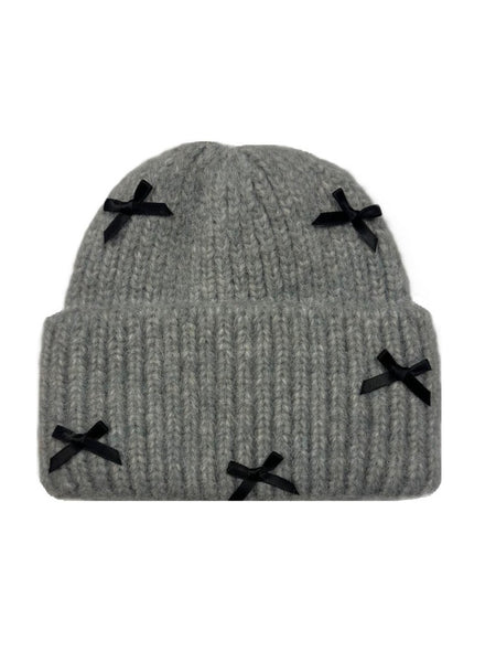 Black Bow Beanie