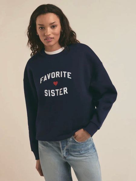 {Favorite Daughter} Favorite Sister Heart Logo Sweatshirt