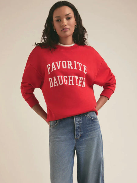 {Favorite Daughter} Collegiate Crewneck Sweatshirt