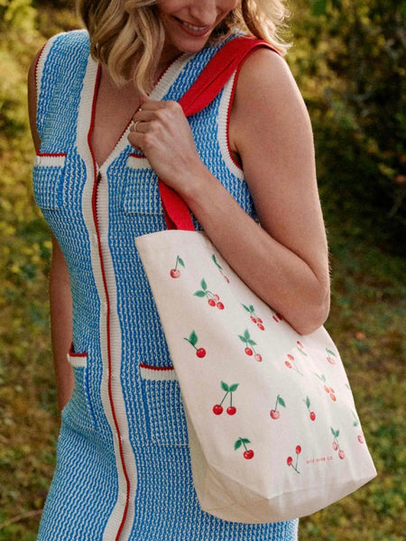 Cherries Canvas Tote Bag