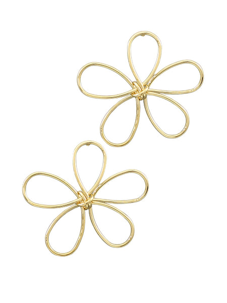 Wire Flower Earrings